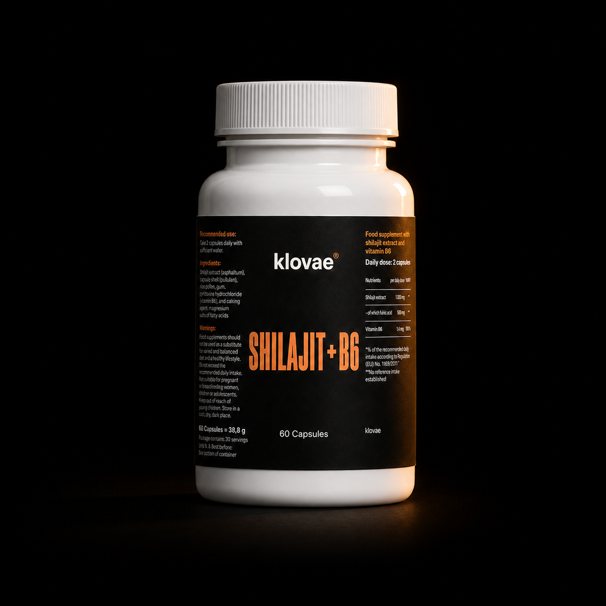 Shilajit + Vitamin B6 - 60 Capsules